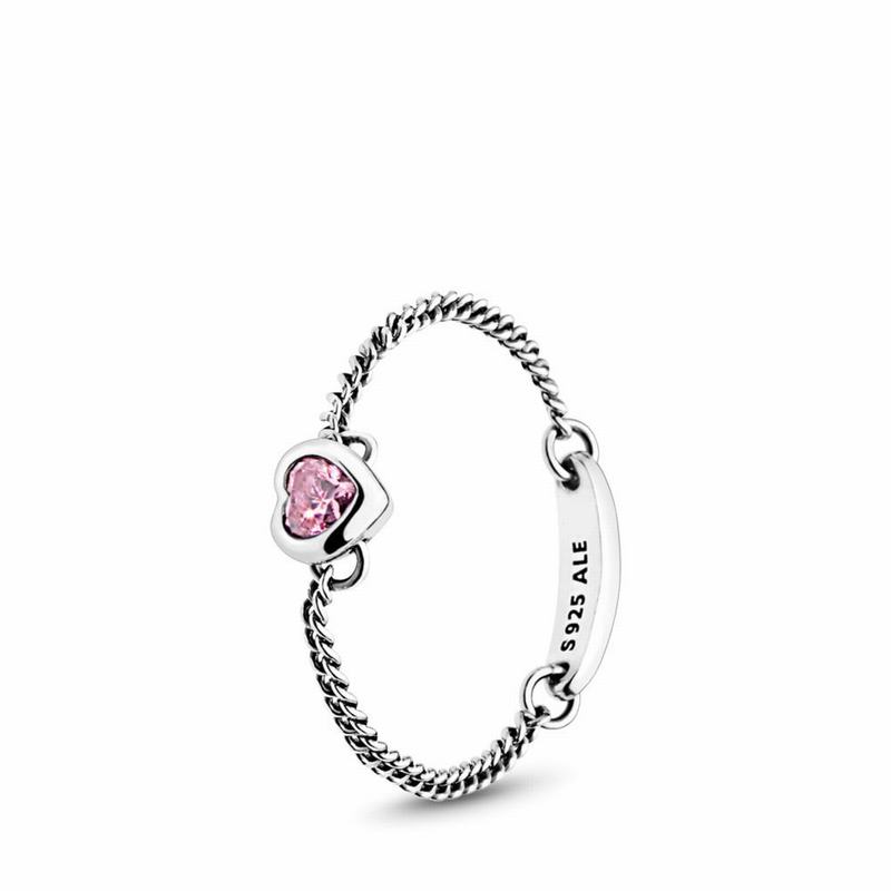 Pandora Spirited Heart Stackable Ring Online NZ, Sterling Silver (832051-ZLW)